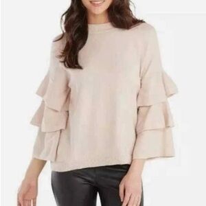 Mudpie women’s tiered bell sleeves pullover sweater size M